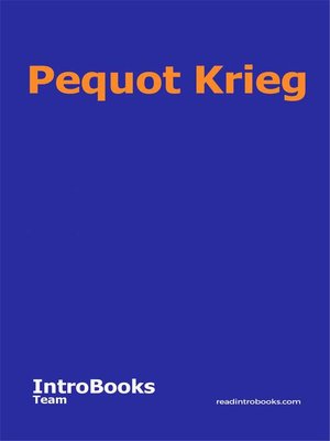 cover image of Pequot Krieg